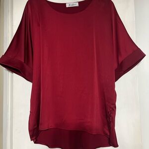New Directions Rich Burgundy Blouse